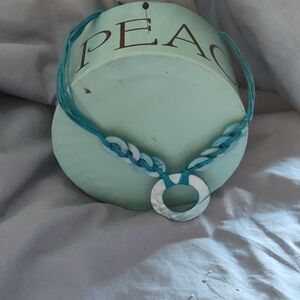 Turquoise Necklace with Shell Pendant